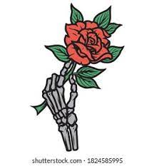 Colorida Plantilla De Tatuaje Vintage Con Vector De Stock Libre De Regalias 1824585995