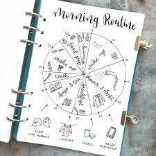 15 Morning Routine Charts To Print And Track Your Habits Bullet Journal Ideas Pages Bullet Journal Planner Bullet Journal