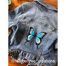 Feathertree Creations Hand Painted Jacket Ropa Pintada Como Pintar Ropa Crear Ropa