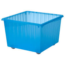 After prolonged storage, stir before use. Vessla Storage Crate With Casters Blue 15 X15 Ikea