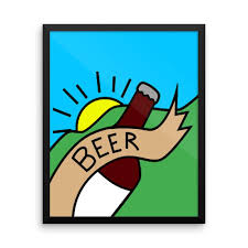 Ricks Garage Beer Poster Morty Parody Framed Poster Beer Poster Poster Frame Parody