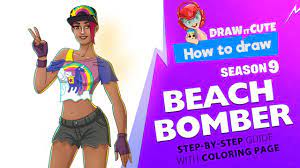 Watch this tutorial to learn how to draw my version of summer drift skin from fortnite season 9. How To Draw Summer Drift Fortnite Season 9 Step By Step Drawing Tutorial With Coloring Page Youtube