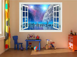 Put them up, turn out the light, and watch them glow. Space Wall Stickers
