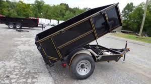 Hydraulic dump trailer 5x8 with brakes 24 sides. Hydraulic Dump Trailer 5x8 With Brakes 2 Ft Sides Roofing Dirt Mulch Rock Youtube