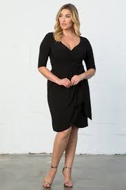 If You Re Looking For A Flattering Plus Size Little Black Dress Our Harlow Faux Wrap Dress Is Perfe Black Wrap Dress Plus Size Black Dresses Plus Size Dresses