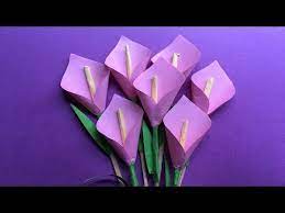 2 How To Make A Beautiful Calla Lily Paper Flower Origami Lily Flower Step By Step Diy Lily Flower Yo Origami Lily Origami Flowers Origami Flowers Tutorial