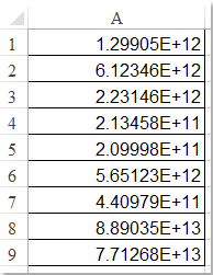 The number of places to the left that you had to move the decimal point is the exponent. How To Convert Scientific Notation To Text Or Number In Excel
