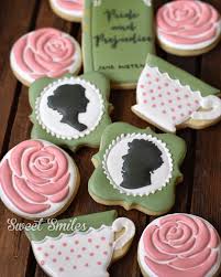 Pride And Prejudice Decorated Cookies Cookie Decorating Bridal Cookies Creative Cookies
