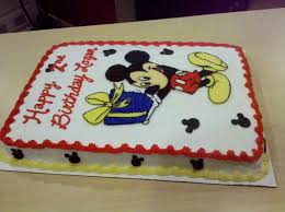 Mickey Mouse Birthday Cake For 2 Year Old Boy Mickey Mouse Sheet Cake Children S Birthday Cakes Mickey Cakes Birthday Sheet Cakes Mickey Birthday