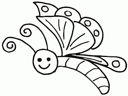 Cute cartoon butterfly coloring page. Printable Butterfly Colouring Pages Cute Butterfly Coloring Pages Novocom Top