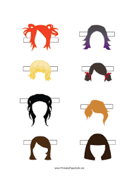 Paper Doll Page Of Hairstyles Paper Doll Printable Templates Paper Dolls Paper Doll Template