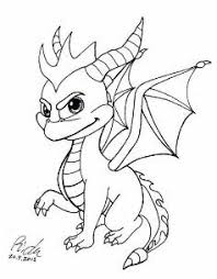 Black And White Spyro Spyro Outline Spyro The Dragon Art Stencils