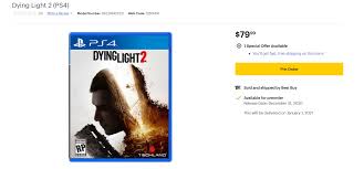 I Found Dying Light 2 For Pre Order On Best Buy Dyinglight