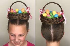 My girls and i have had a lot of fun doing silly hairdos for some of our easter bunny door. Turn Your Head Into An Easter Basket With This Cute Hairstyle