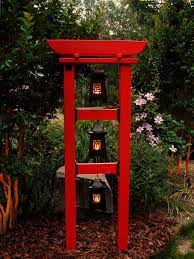 Botanical Towers Can Be Painted Or Stained To Match Any Decor Eastern Red Cedar Complimented By Cast Japanese Garden Japanese Garden Design Zen Garden Design