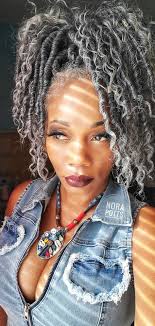 Discover 19 Black Hair With Grey Highlights and Grey Hair Braids Ideas