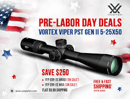 Get the latest vortex news, hunting tips, videos & more. Expired Pre Labor Day Deal On Vortex Viper Pst Gen Ii 5 25x50 Ebr 2c Mrad Moa Riflescopes Save 250 749 99 Scopelist Blog