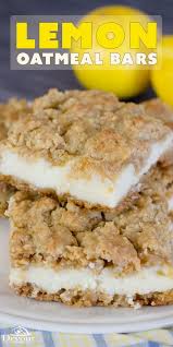 Simple Oatmeal Lemon Bars In 2020 Oatmeal Lemon Bars Easy Bar Recipes Dessert Recipes Easy