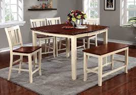 This beautiful cherry finished accent table has sufficient space for you to place your snacks, laptop, drinks or even meals. Cm3326wc Pt 6pc 6 Pc Hokku Designs Carolina Dover Ii Two Tone Vintage White Cherry Finish