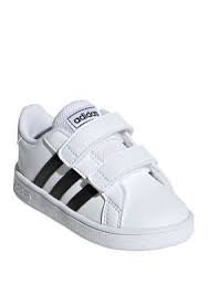 Adidas Shoes For Kids Black And White Adidas Boys Toddler Black And White Grand Court I Sneakers In 2020 Toddler Boy Outfits Sneakers White Adidas Outfit Shoes