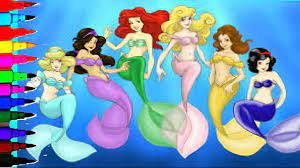 Color online with this game to color fantasy coloring pages and you will be able to share and to create your own gallery online. Disney Princess Coloring Book Pages Rainbow Sparkle Barbie Mermaid Kids Fun Art Learning Activities Youtube
