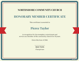 Being nominated is the most effective way of earning this. Free Honorary Church Member Certificate Template In Word Template Net