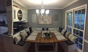 Booth Idea For A Small Dining Area I Would Put A Removable Bench In Front Of The Window Or Chairs Diy Dining Dining Booth Space Saving Dining Room