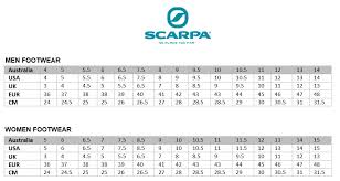 44 thorough scarpa size guide