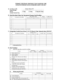 Oct 10, 2016 · download lembar jawaban soal ujian siswa format excel. Format Verifikasi Nominasi Ujian Nasional Smk B