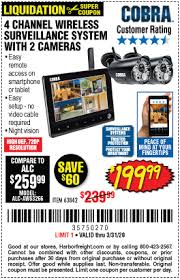 Cobra 4 Channel Wireless Surveillance System With 2 Cameras For 199 99 In 2020 Wireless Surveillance System Wireless Security Camera System Surveillance System