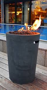 Clifton Terrassenfeuer Gaskamin Round Slate 45 Cm Anthrazit Keramik Gaskamin Kamin Feuer