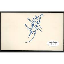 NY Jets Shafer Suggs Signed Autograph 3x5 Index Card JSA SOA N13