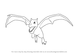 Learn How To Draw Aerodactyl From Pokemon Go Pokemon Go Step By Step Drawing Tutorials Pokemon Go Pokemon Coloring Pages Pokemon
