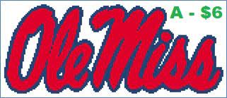 Free cross stitch samplers and sayings from a to z from around the internet. Easy Patterns University Of Mississippi Ole Miss Rebels Cross Stitch Pattern