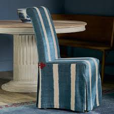 Ikat Stripe Loose Cover For Echo Dining Chair Dining Chairs Loose Cover Dining Chair Covers