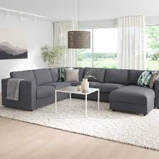 Vimle Ecksofa 5 Sitzig Mit Recamiere Gunnared Mittelgrau Ikea Osterreich U Shaped Sofa Cosy Sofa Corner Sofa Living Room