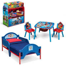 Nick Jr Paw Patrol Bedroom Set With Bonus Toy Organizer Multicolor Paw Patrol Bedroom Toddler Bedroom Sets Kidsroom Decor