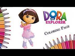 #doratheexplorer coloring pages for kids coloring and #learncolors dora and ica play play football. Dora The Explorer Ballerina Coloring Pages Dora The Explorer Ballet Adventure Coloring Book Youtube