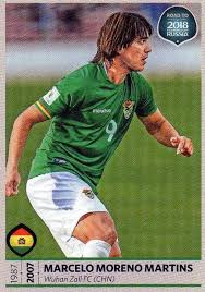Juega como delantero y su actual equipo es el cruzeiro del brasileirão de la serie b. Marcelo Moreno Martins Bolivia Road To 2018 Fifa World Cup Russia Sticker 304