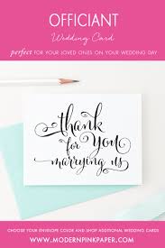 Thank You For Marrying Us Thank You Card For Officiant Wcp02u Modern Pink Paper Wedding Thank You Gifts Thank You Cards Wedding Thank You Cards
