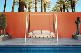 Its solid acacia wood frame comes in a warm teak finish. The Stars Of This Outdoor Collection Are Swings