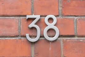 House Number 38 stock photo. Image of sign, eight, character - 153941140