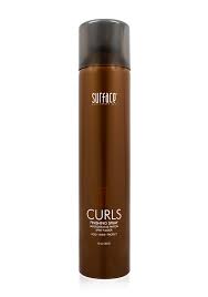 It enhances the shine of the hair and allows it to last for a very long time. Curls Finishing Spray Surface Hair