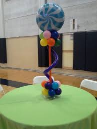 Balloons can be one of the most inexpensive and simple decoration for any party, weddings or holiday celebrations. Candyland Theme Balloon Centerpiece Balloon Decorations Balloon Centerpieces Candyland Party