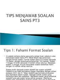 Contoh jawapan tugasan geografi pt3 2015 kegiatan ekonomi via. Tip Menjawab Soalan Sains Pt3