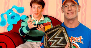 Blue S Clues Host Steve Challenges John Cena To Wwe Fight Blues Clues Host John Cena Blues Clues