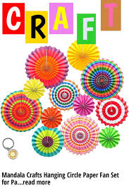 Mandala Crafts Hanging Circle Paper Fan Set For Party Event Birthday Wedding Tree Wall Bac Paper Fans Crafts Paper Crafts