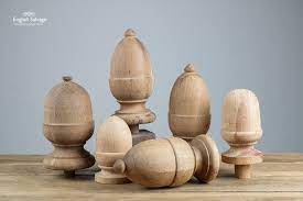 The screws are already in place, so it's quick and easy to install them on fence or deck railing posts. Reclaimed Solid Wood Finials Post Tops