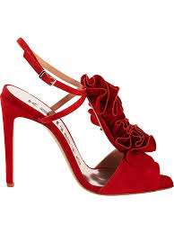 Mules rosse, tacco 9,5 cm. Kalliste Sandalo Da Donna Rosso