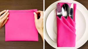 This is a nice idea to house your cutlery in before you devour the meal. 27 Napkin Fold Ideas Youtube